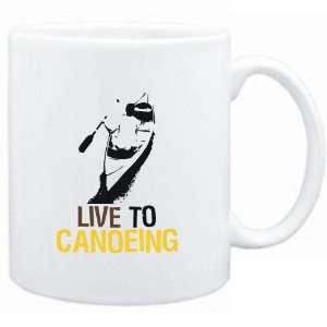  Mug White  LIVE TO Canoeing  Sports