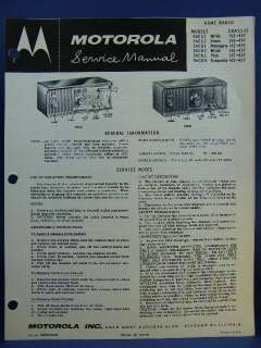 Motorola Service Manual Clock Radios 56CC 56CD Series  