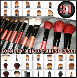 31 PCS Cosmetic Makeup Brushes Set Kit With Black Case  