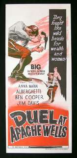 DUEL AT APACHE WELLS 1957 Western daybill Movie poster  