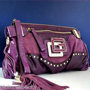 Guess Purple Dream Genuine Suede Clutch Purse Bag 758193847796  