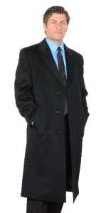 New Black Metropolitan View Loro Piana 42R Wool Overcoat Top Coat $895 