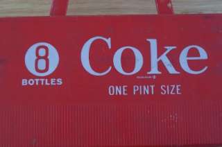 Vintage Plastic Coke Bottle Case Holds 8 Pint Bottles  
