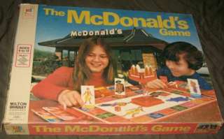 Vtg McDonalds Board Game Milton Bradley 70s Restaurant  