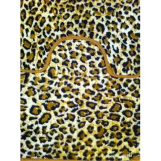 15 pc Bath rug set Brown leopard animal print bathroom shower curtain 