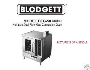 BLODGETT GAS HALF SIZE DOUBLE CONVECTION OVEN DFG 50  