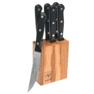 Wusthof Gourmet 7 Piece Steak Knife Set with Oak Block:  