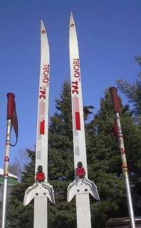 KIDS Cross Country 61 Skis 3 pin 160 cm +Poles TECNO  