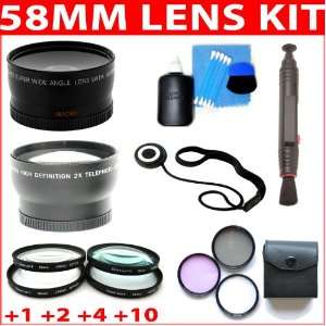 Lens + 3Pcs Filter Kit + Lens Pen + Lens Cap Keeper + Close Up Filter 