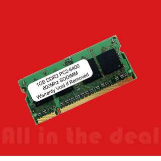 1GB PC2 6400 (800Mhz) 200 pin DDR2 SODIMM LAPTOP RAM  