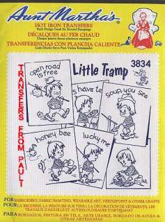 Little Tramp Aunt Marthas Embroidery Transfer Designs  