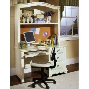 Computer Desk w/ Computer Hutch by Vaughan Bassett   Creamy White 