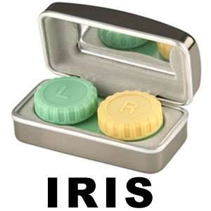   Iris Metal Contact Lens Carry Case with mirror