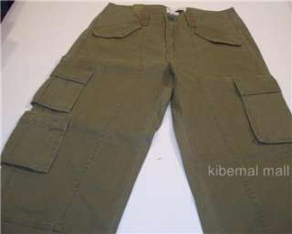   Original Cargo Pant Green 7 Pockets Snaps Flaps Discontinued Style
