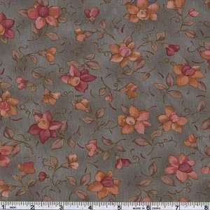  45 Wide Country Cottage Jonquils Grey Fabric By The Yard 