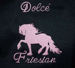 Friesian Draft Horse Pink Black Tote bag harness NEW  