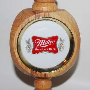 Miller High Life Beer Draft Tap Handle Kegerator Wood  