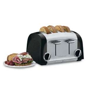 Cuisinart Cast Metal 4 Slice Toaster, Black/Stainless Steel  