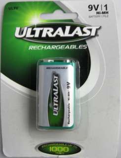 UltraLast UL9V 9 Volt NiMH Rechargeable Battery 076097108042  