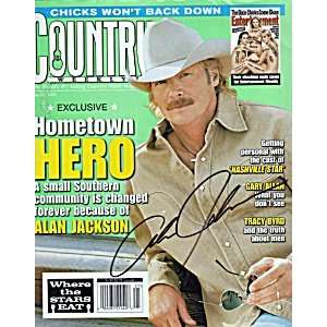 Alan Jackson Autographed Signed Country Magazine & Proof