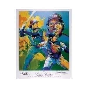 Gary Carter Signed 22x30 Lithograph with HOF 2003 Inscription