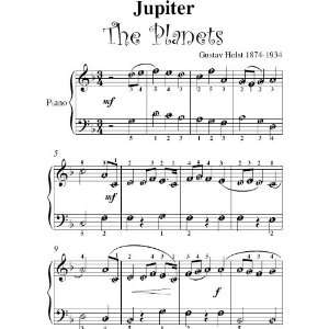  Jupiter Gustav Holst Easy Piano Sheet Music Gustav Holst Books