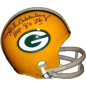 Herb Adderley Autographed HOF 80 Throwback Green Bay Packers Mini 