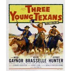   Texans Poster B 27x40 Mitzi Gaynor Jeffrey Hunter Keefe Brasselle