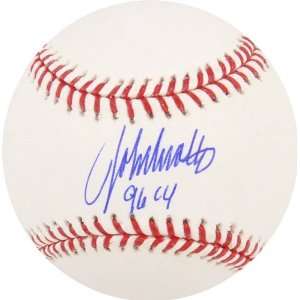 John Smoltz Autographed Baseball  Details Atlanta Braves, with 96 