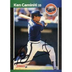 Ken Caminiti Autographed 1988 Donruss Card #542