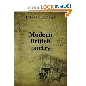  Modern British poetry Louis Untermeyer Books