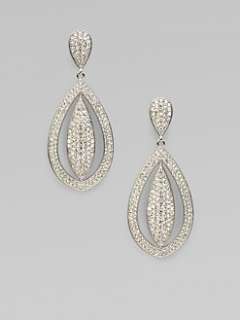 Adriana Orsini   Pavé Crystal Accented Cateye Drop Earrings