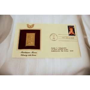    First Issue and Gold Replica Stamp Marianne Moore 