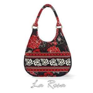 Marie Osmond Quilted Cotton Hobo Purse Handbag La Rosa