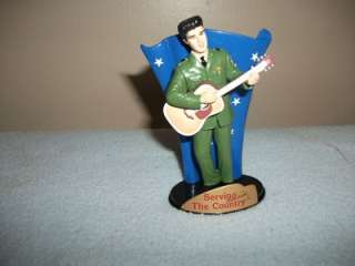 ELVIS PRESLEY IN MILITARY UNIFORM ORNAMENT SIGNED  