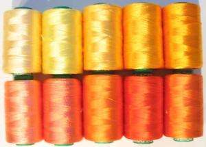 10 Yellow Machine Embroidery Thread Threads For Brother  