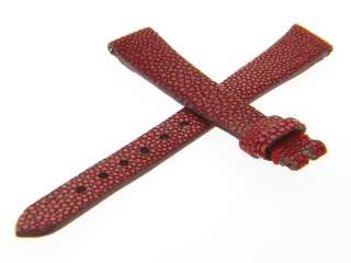   Lacroix 13mm Red Genuine Stingray Leather Watch Band Strap  