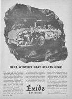 1948 Coal Shuttle Car Photo Exide Batteries Print Ad  