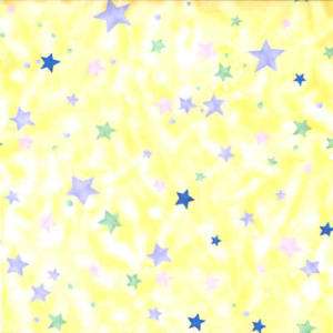 Nursery Rhyme fabric  Hey Diddle Diddle   stars yellow  