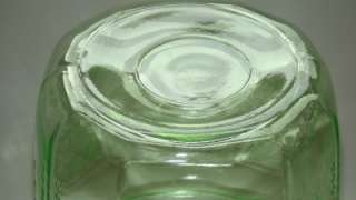 Green Depression Glass Cracker Cookie Jar Princess Anchor Hocking 