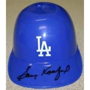 Sandy Koufax Signed Mini Dodgers Helmet Psa Dna Hof   Autographed MLB 