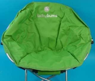 LIME GREEN LUCKY BUMS KIDS FOLDING CAMPING CHAIR & BAG  