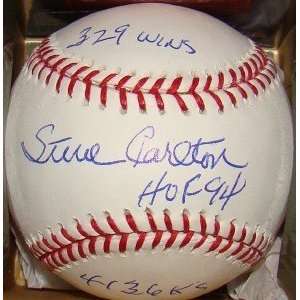 Steve Carlton 3 INSCRIPTION SIGNED MLB Baseball JSA