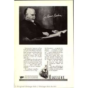    1943 Magnavox Sir Thomas Beecham Vintage Ad