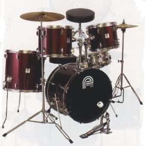  PP2000PAK Power Tom Drum Set Package, Red Abalone Musical 