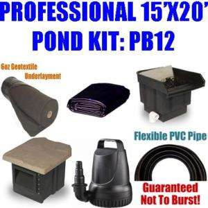 Professional 15 x 20 Deluxe Pond Kit PB12  