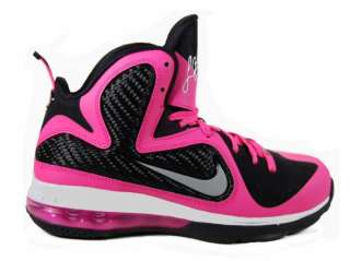 Girl’s Nike LeBron 9 (GS) Laser Pink Silver Black White 472664 600 