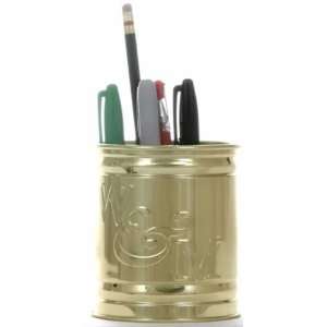   William & Mary Tribe Collegiate Solid Brass Pencil Holder: Sports