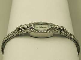   Ladies Diamond Cocktail Watch by Hamilton in Platinum   Vintage  