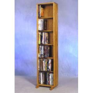   Shed Medium Capacity 6 Shelf CD DVD Tower (Oak) 615 12 Electronics